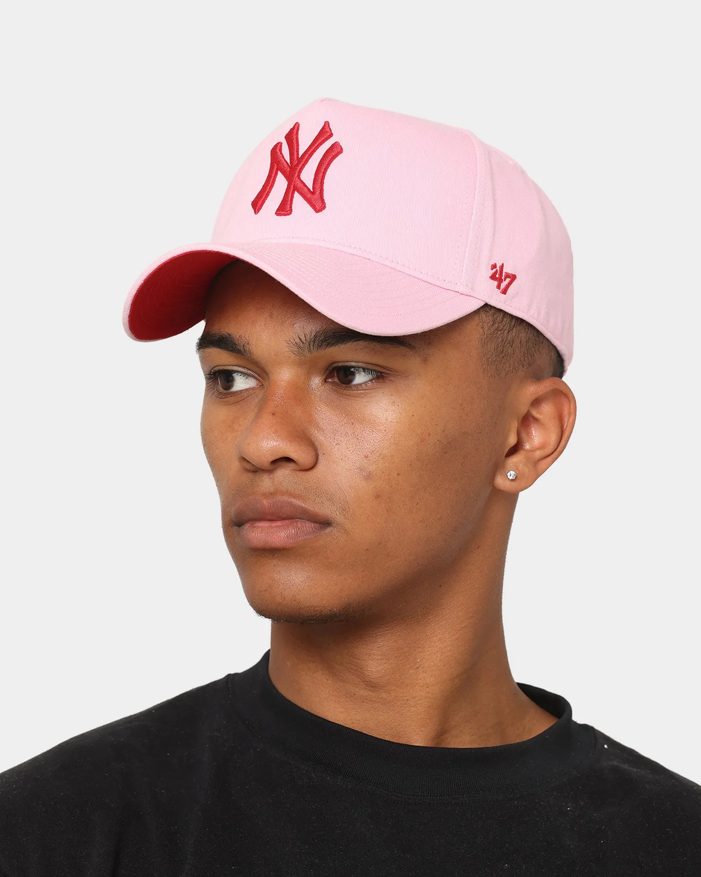 47 Brand New York Yankees Legend Replica 'Lover Not A Fighter' MVP DT Snapback Petal Pink