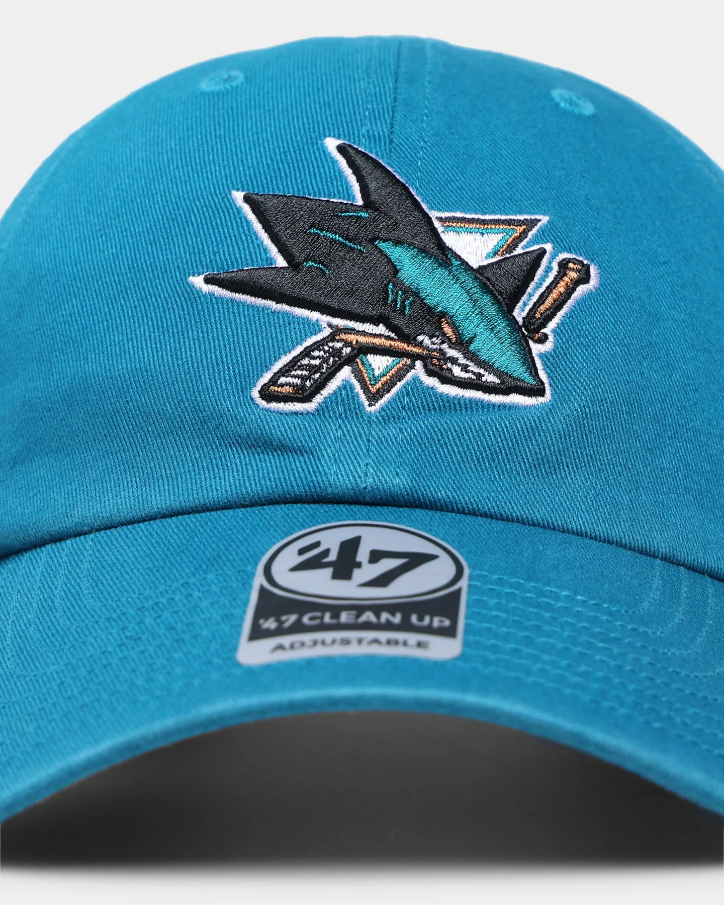 47 Brand San Jose Sharks Clean Up Strapback Dark Teal
