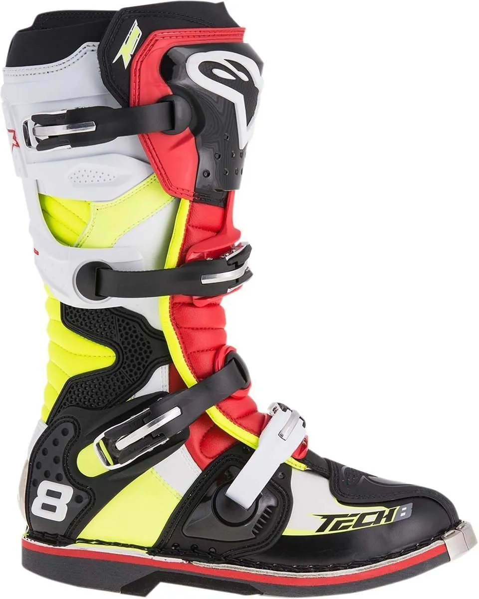 Alpinestars Tech 8 RS Men's Black/Red/Fluorescent Yellow Motocross Boots