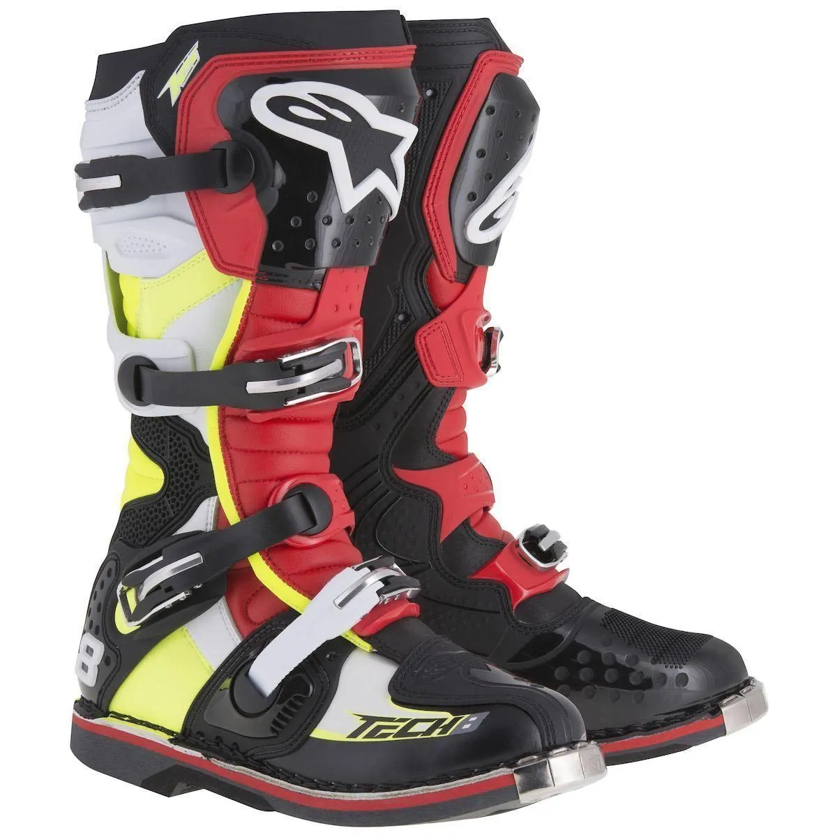Alpinestars Tech 8 RS Men's Black/Red/Fluorescent Yellow Motocross Boots
