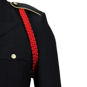 Army Shoulder Cord: 2723 Interwoven Scarlet Red - thick