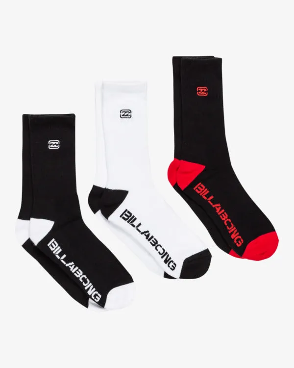 Billabong Men's Bracket Wave Crew Socks Multi UBYAA00228_MUL