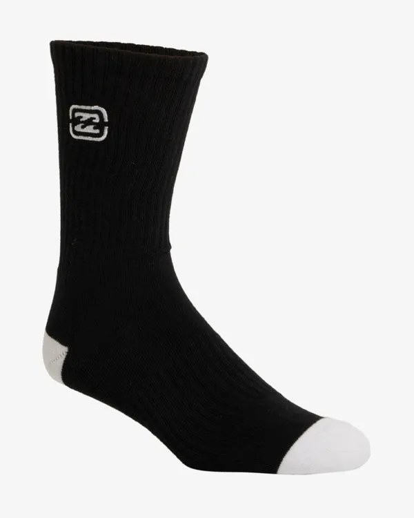 Billabong Men's Bracket Wave Crew Socks Multi UBYAA00228_MUL