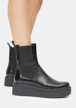 Black Patent Tara Ankle Boots