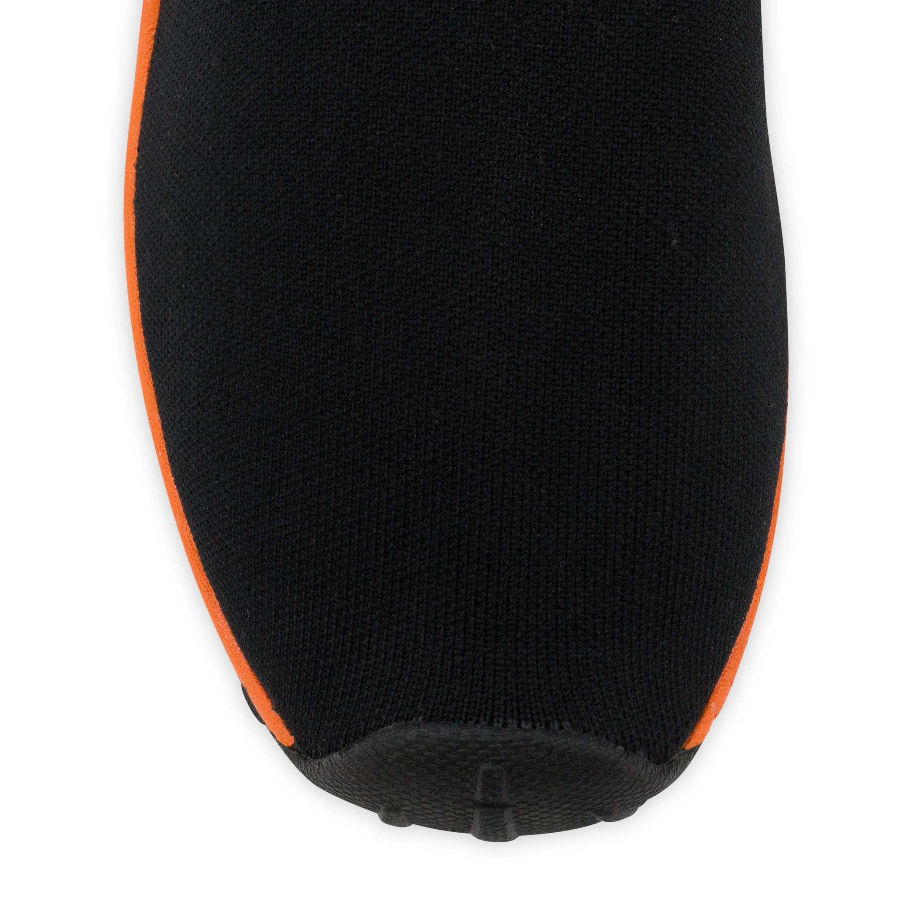 BLACK/ORANGE FLYKNIT BOOTS