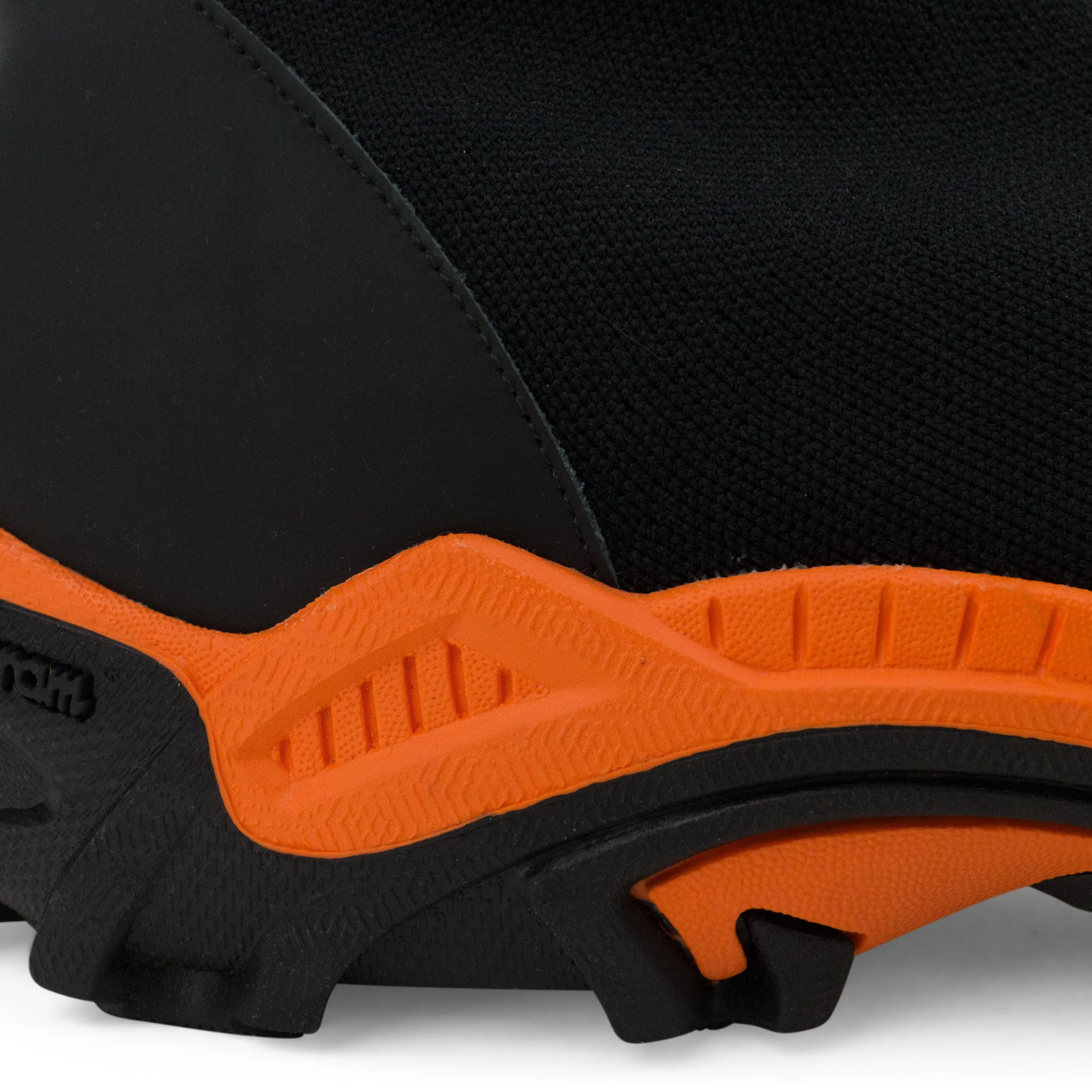BLACK/ORANGE FLYKNIT BOOTS