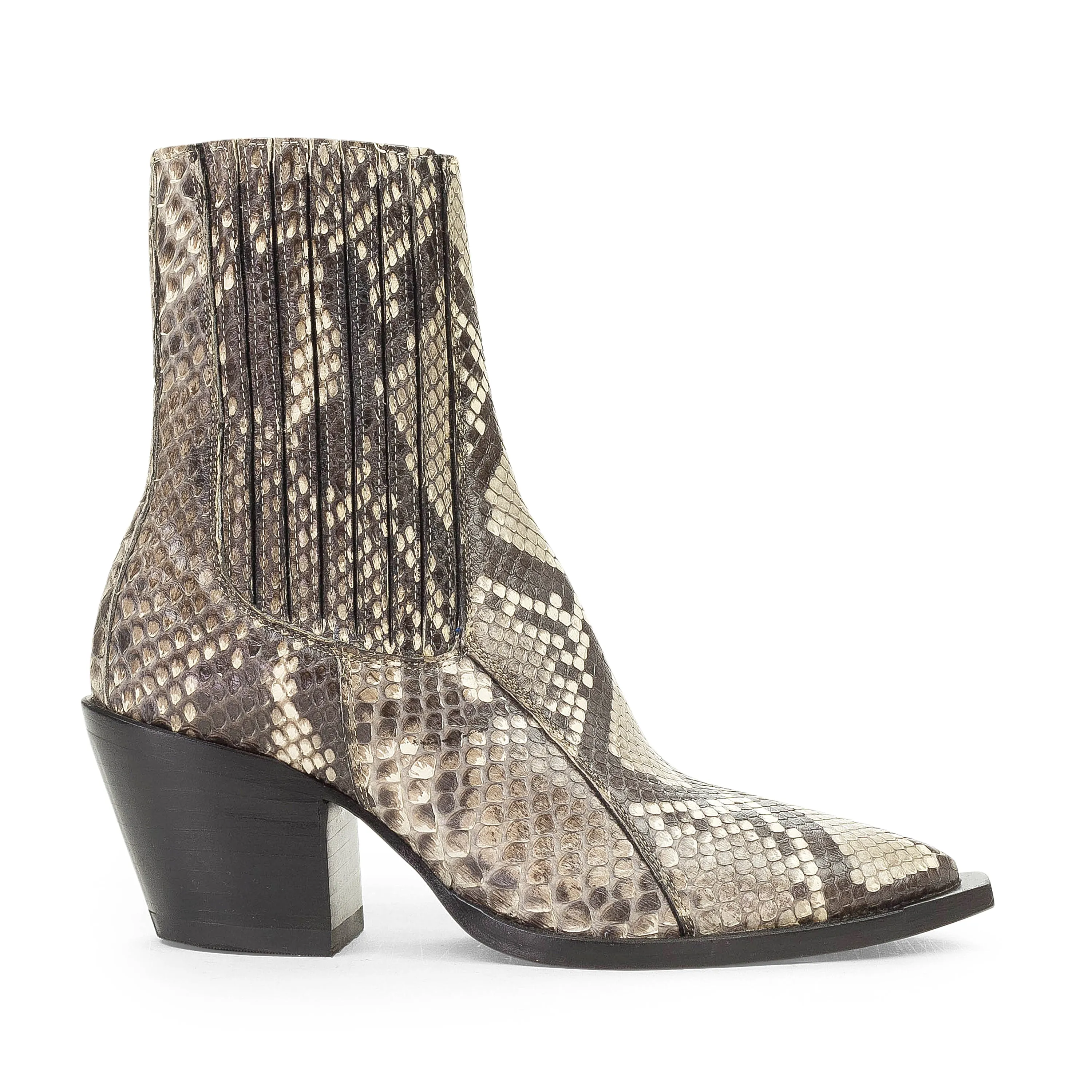 BROWN MARIA NUDE ANKLE BOOTS