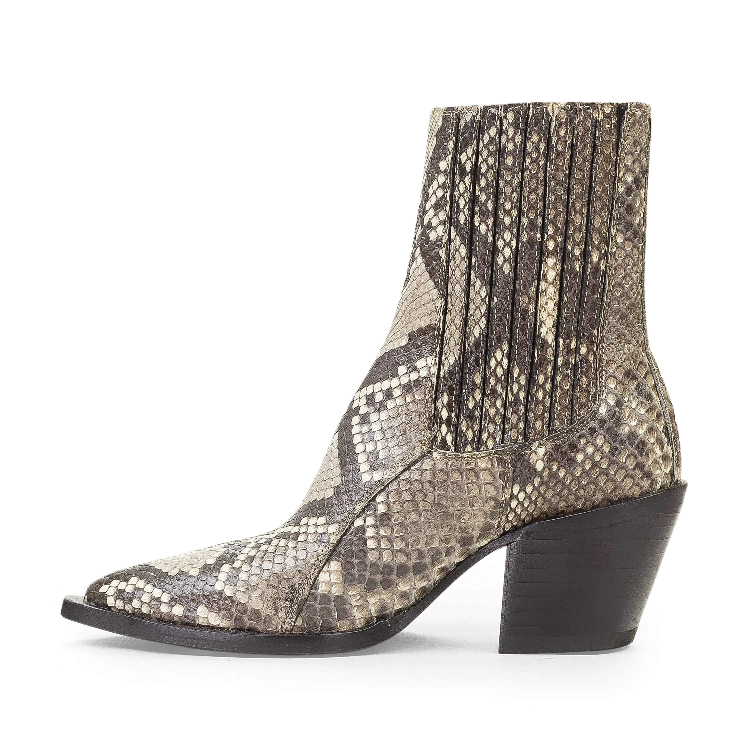 BROWN MARIA NUDE ANKLE BOOTS