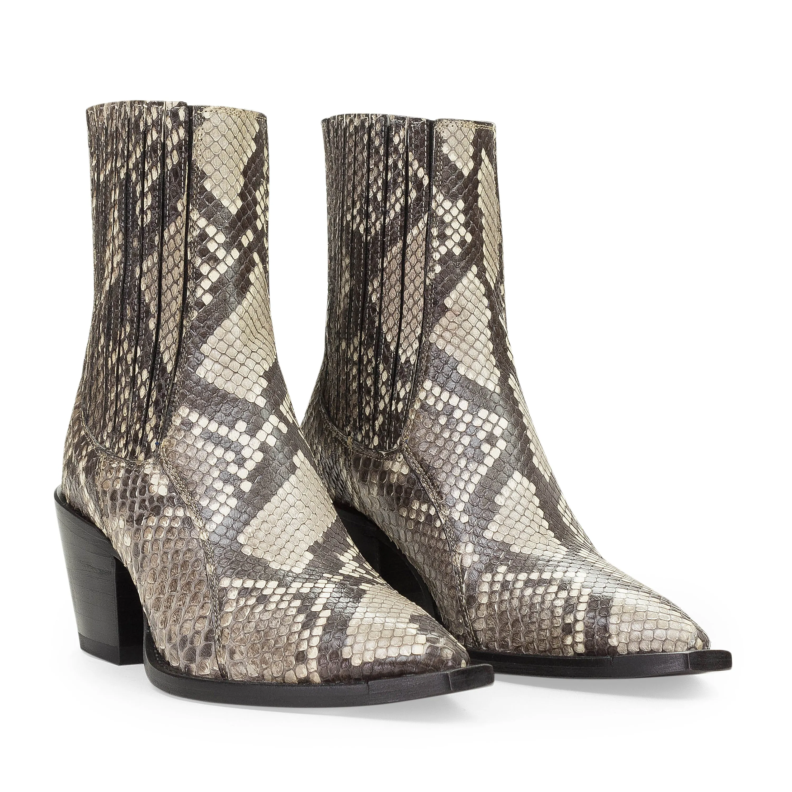 BROWN MARIA NUDE ANKLE BOOTS