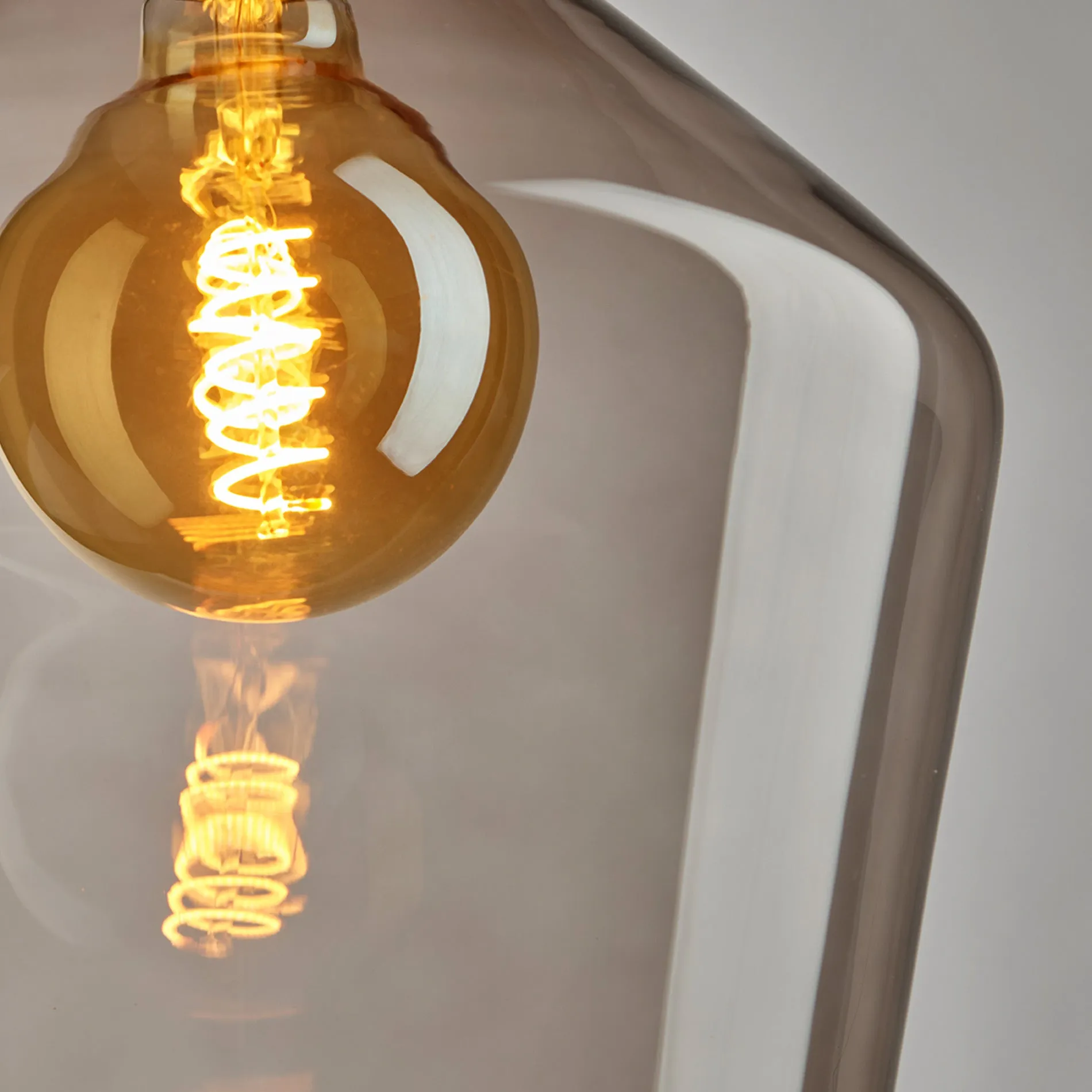 Chelsea Smoked Glass Globe 3 Wire Cluster Lights - 7 inch - Mocha