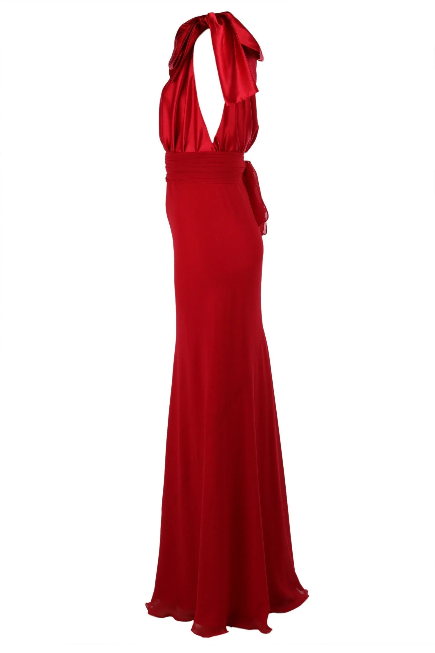 Chelsea Two-Tone Gown in Red