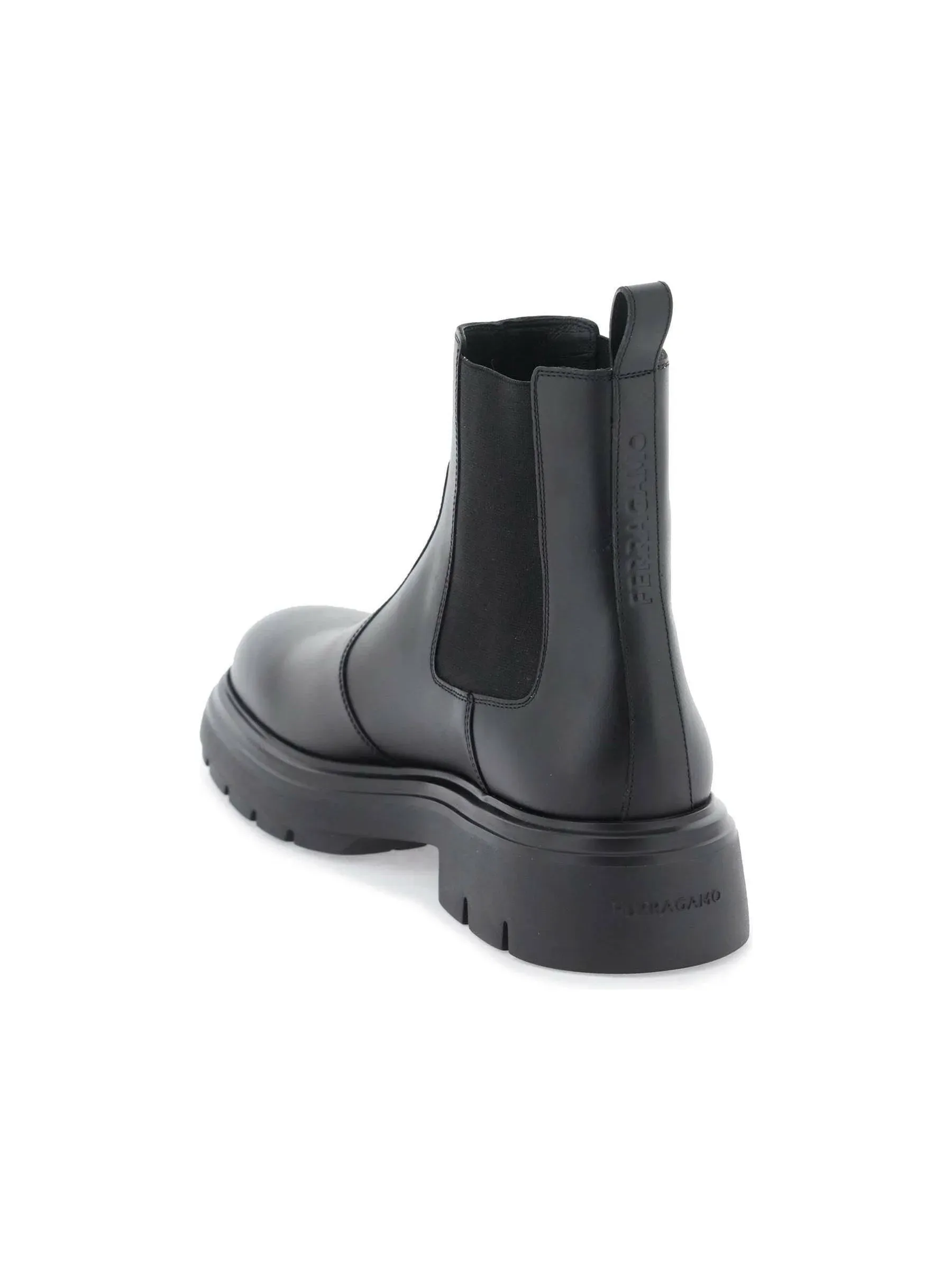 Chunky Leather Chelsea Boots