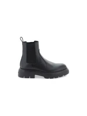 Chunky Leather Chelsea Boots
