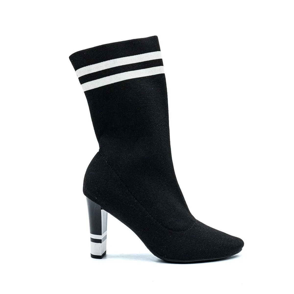 Circus Sock High Boots Fabric Black Colour For Women