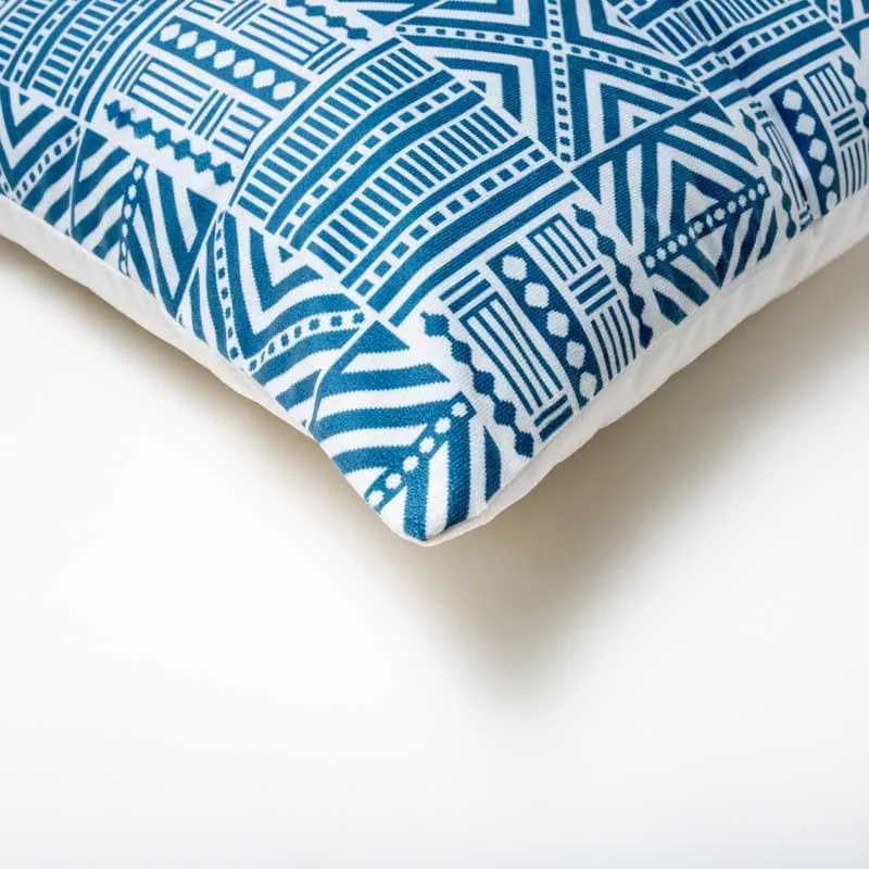 Crafted In Blue Cushion Cover - Set of Two