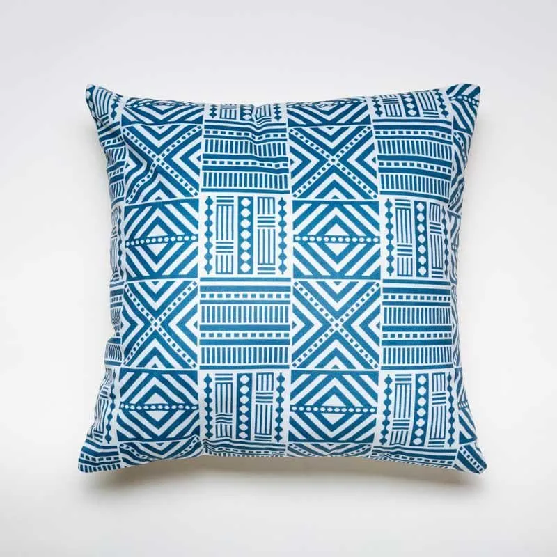 Crafted In Blue Cushion Cover - Set of Two