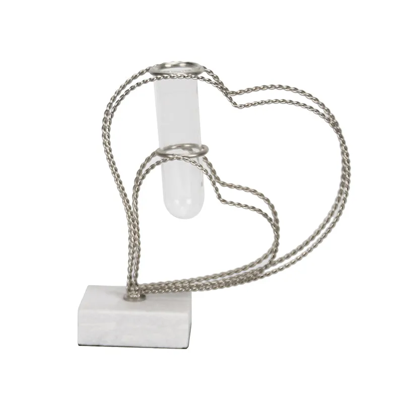Crossed Hearts Planter - Silver