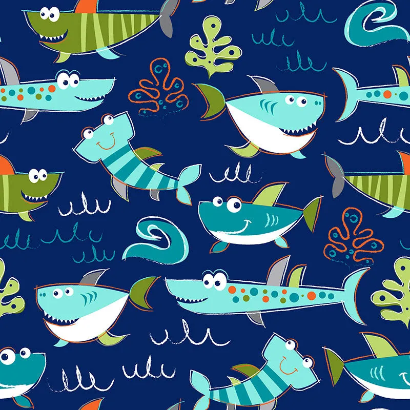 Cuddle® Prints - Sharkies Sea Digitally Printed Yardage