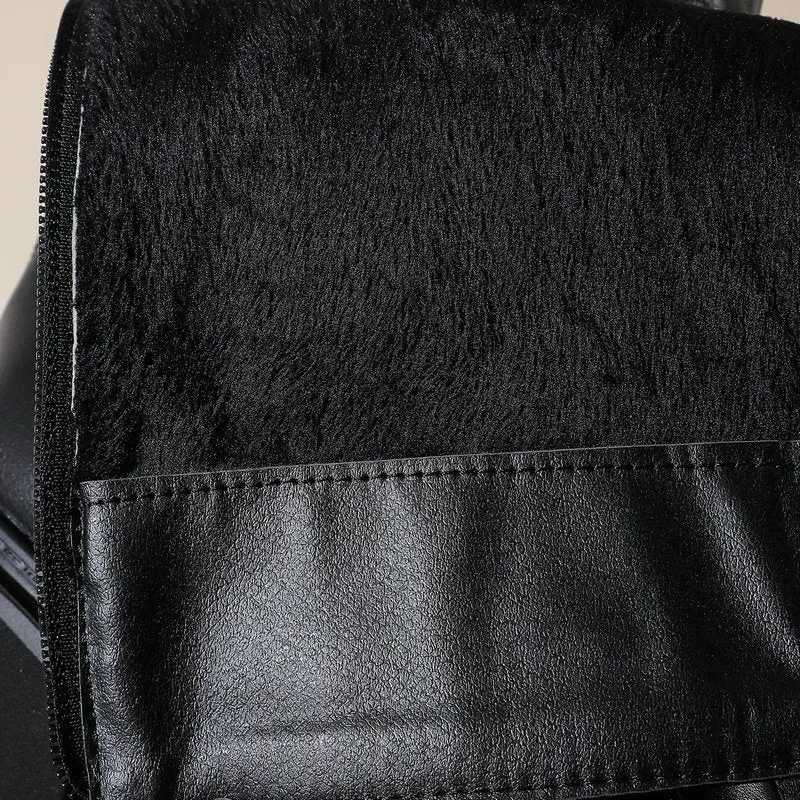 Funki Buys | Boots | Women's Chunky Mid-Calf Buckle Boot