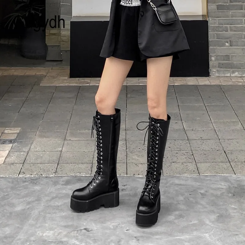 Funki Buys | Boots | Women's Grunge Motorcycle Boot | Chains