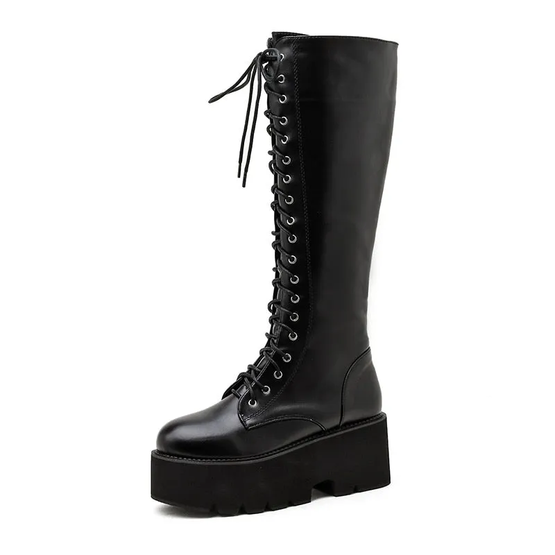 Funki Buys | Boots | Women's Grunge Motorcycle Boot | Chains