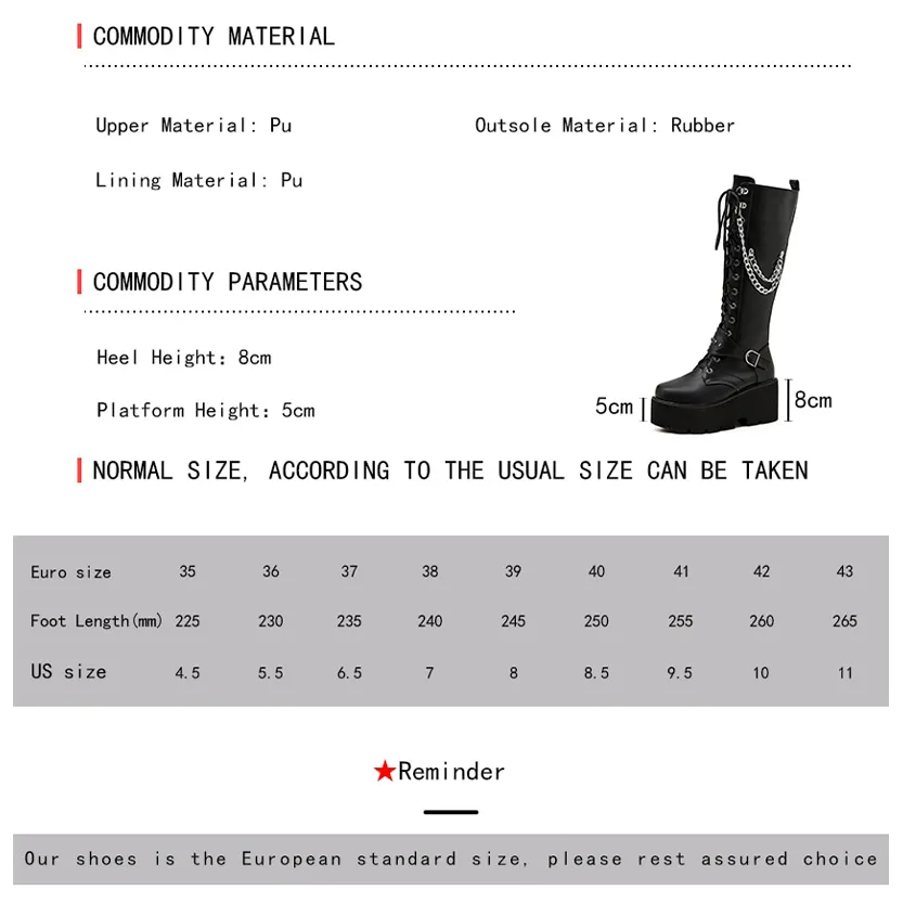Funki Buys | Boots | Women's Grunge Motorcycle Boot | Chains