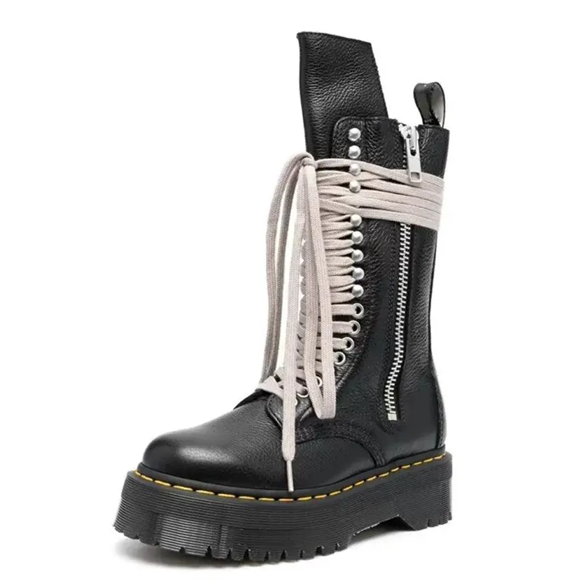 Funki Buys | Boots | Women's Mid Calf Biker Style Punk Boots