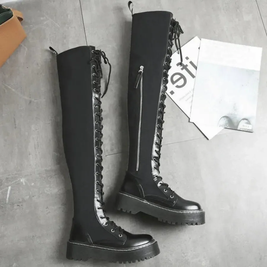 Funki Buys | Boots | Women's Platform Over Knee Sneaker Boot