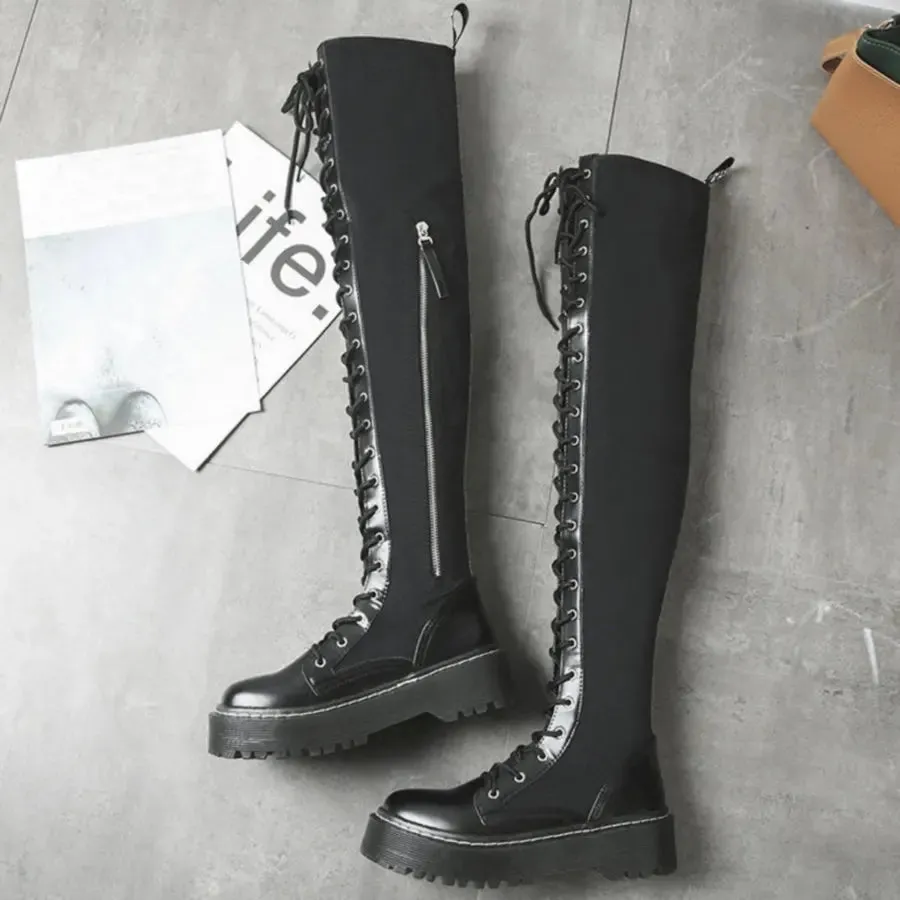 Funki Buys | Boots | Women's Platform Over Knee Sneaker Boot