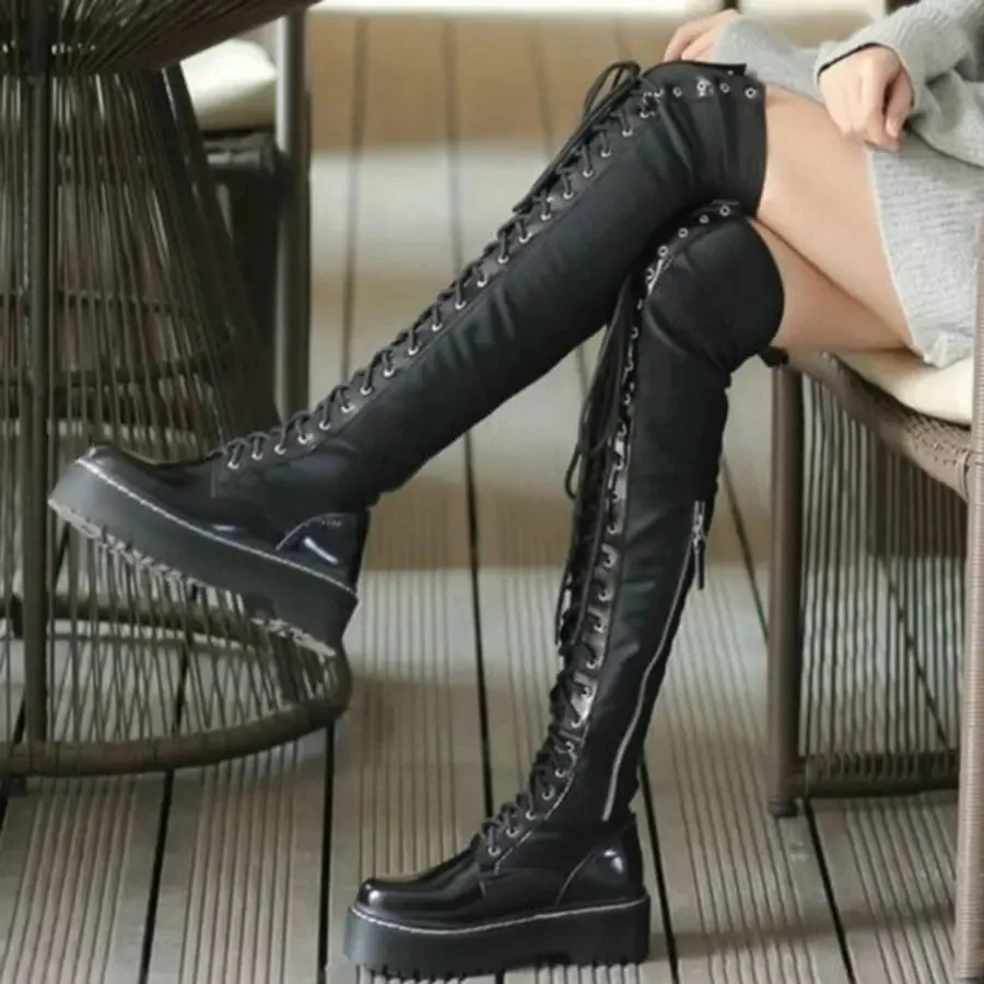 Funki Buys | Boots | Women's Platform Over Knee Sneaker Boot