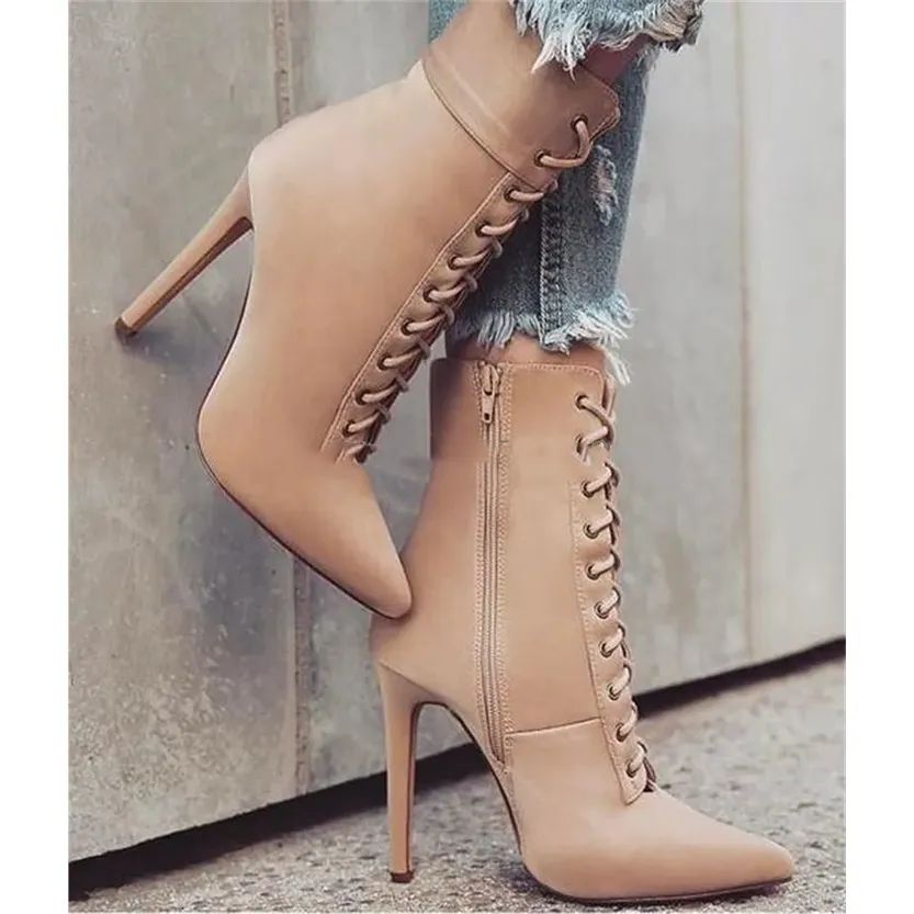 Funki Buys | Boots | Women's Pointed Toe Stiletto Short Boots