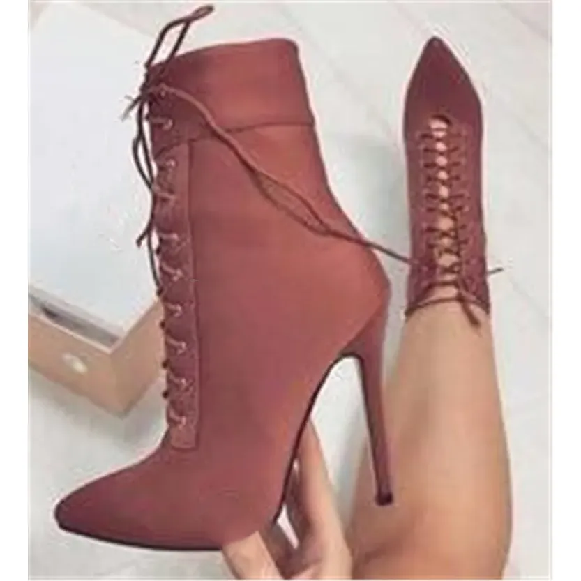 Funki Buys | Boots | Women's Pointed Toe Stiletto Short Boots