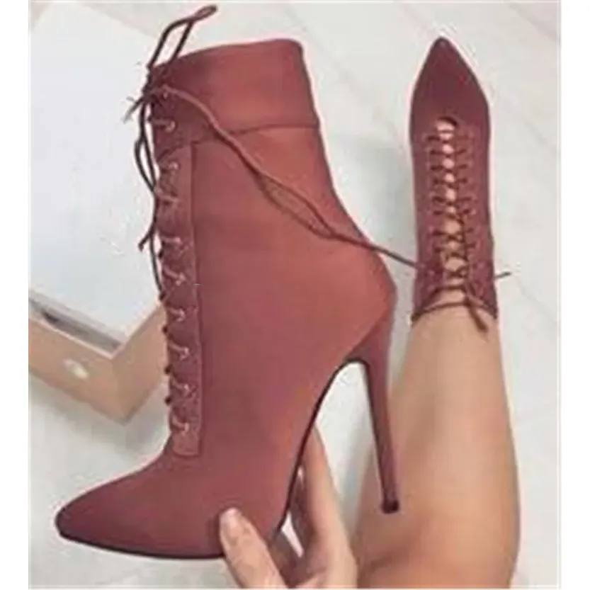 Funki Buys | Boots | Women's Pointed Toe Stiletto Short Boots