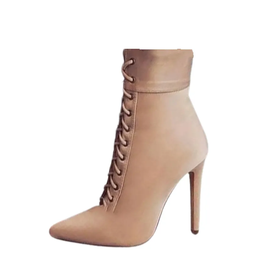 Funki Buys | Boots | Women's Pointed Toe Stiletto Short Boots