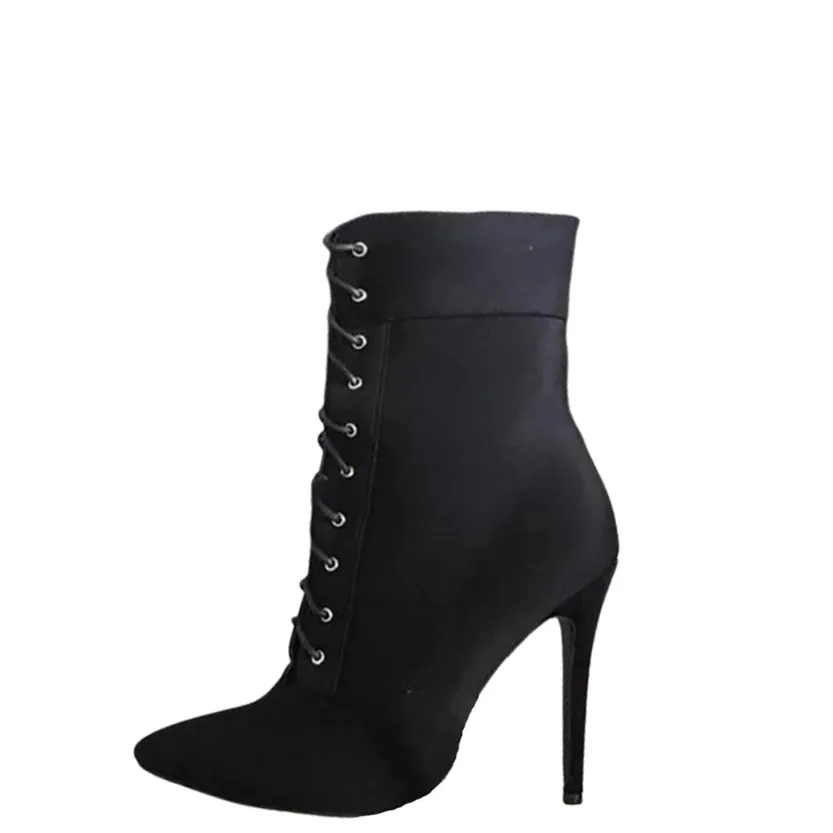 Funki Buys | Boots | Women's Pointed Toe Stiletto Short Boots