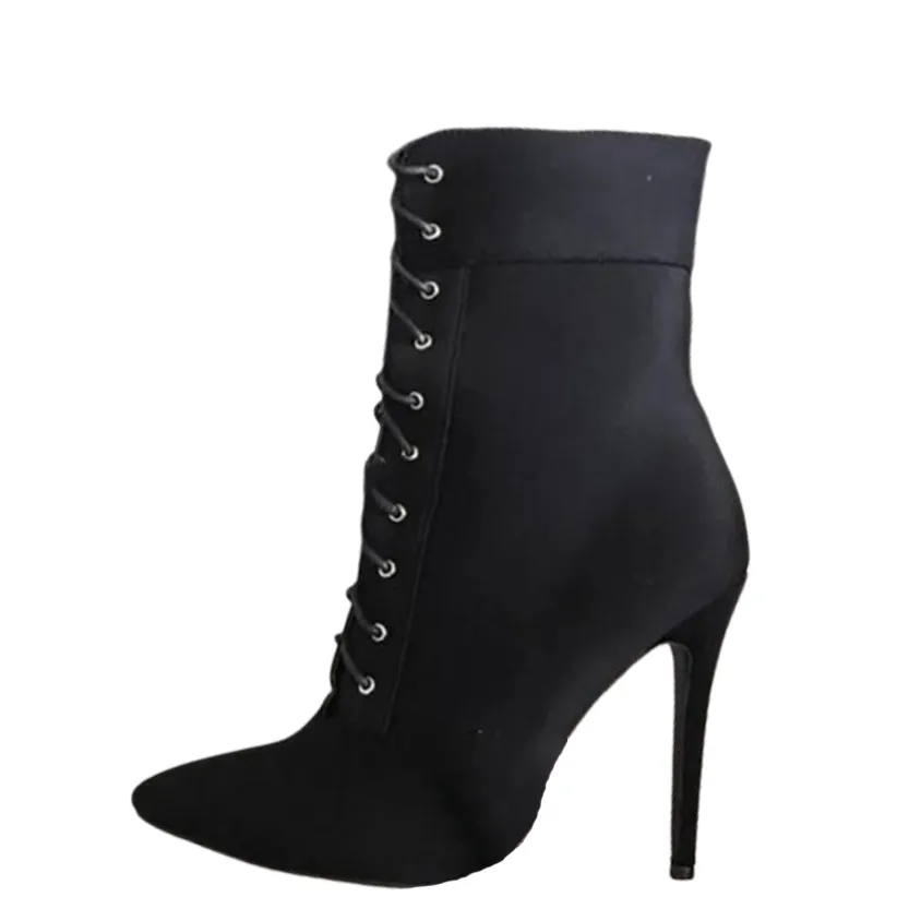 Funki Buys | Boots | Women's Pointed Toe Stiletto Short Boots