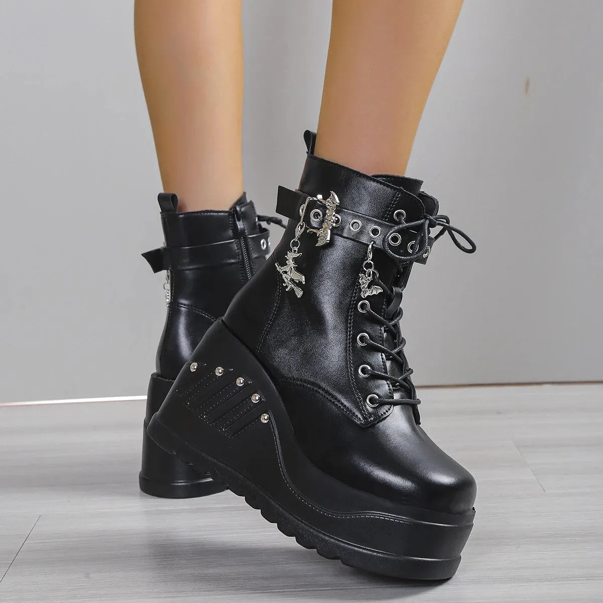 Funki Buys | Boots | Women's Punk Chunky Platform Creepers