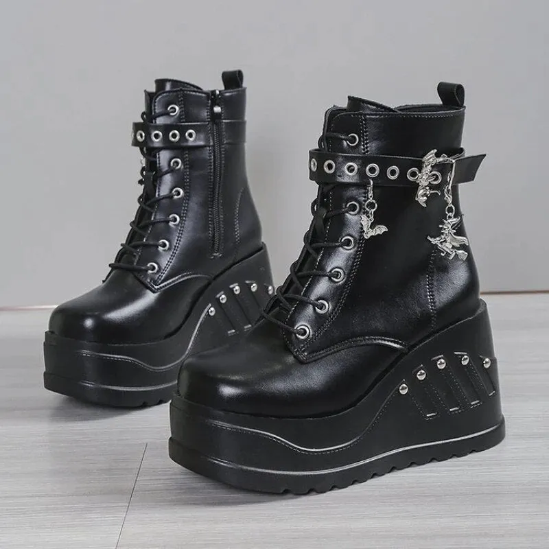 Funki Buys | Boots | Women's Punk Chunky Platform Creepers