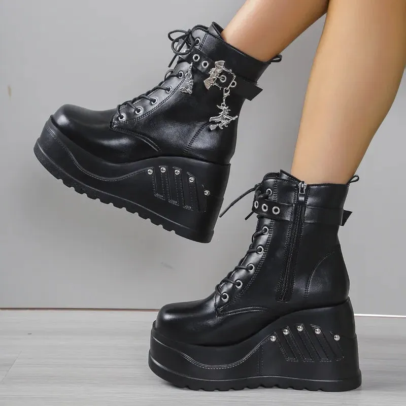 Funki Buys | Boots | Women's Punk Chunky Platform Creepers