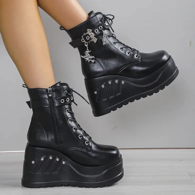 Funki Buys | Boots | Women's Punk Chunky Platform Creepers