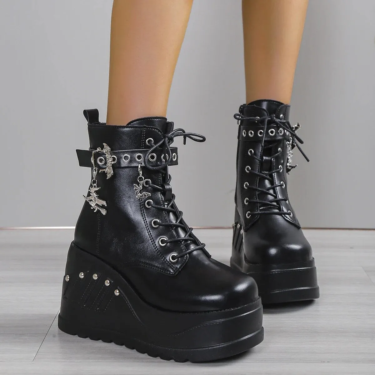 Funki Buys | Boots | Women's Punk Chunky Platform Creepers