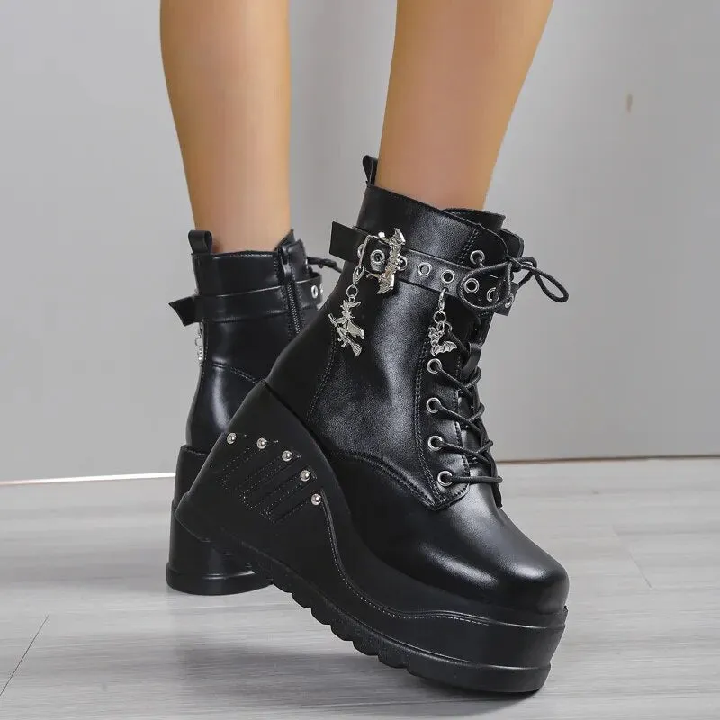 Funki Buys | Boots | Women's Punk Chunky Platform Creepers