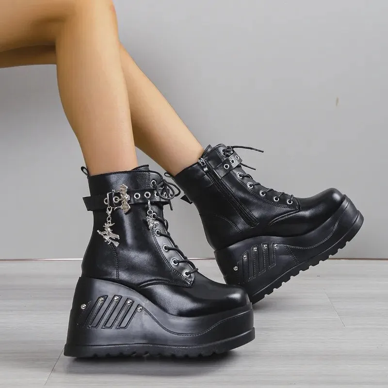 Funki Buys | Boots | Women's Punk Chunky Platform Creepers