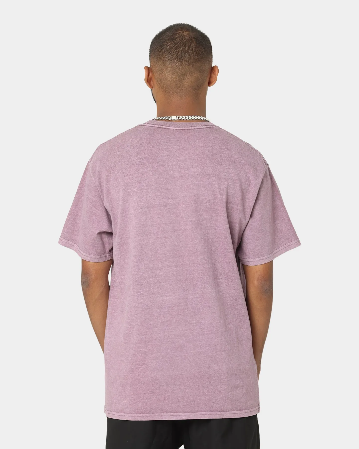 HUF X Pleasures Dyed Short Sleeve T-Shirt Purple