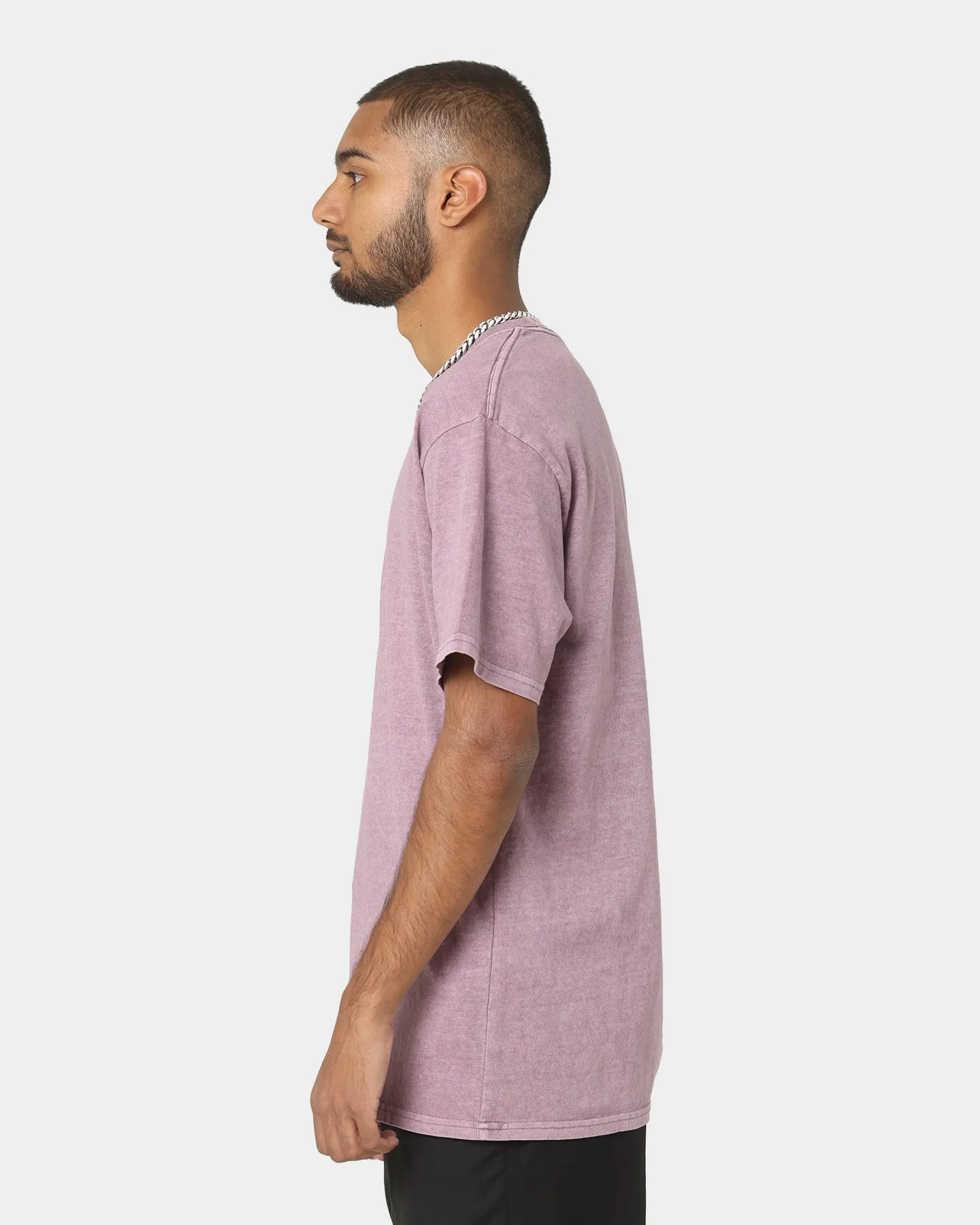 HUF X Pleasures Dyed Short Sleeve T-Shirt Purple