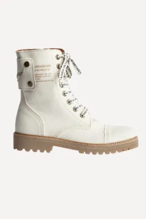 Jo Canvas Ankle Boots Flash