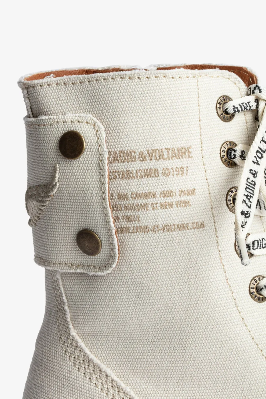 Jo Canvas Ankle Boots Flash