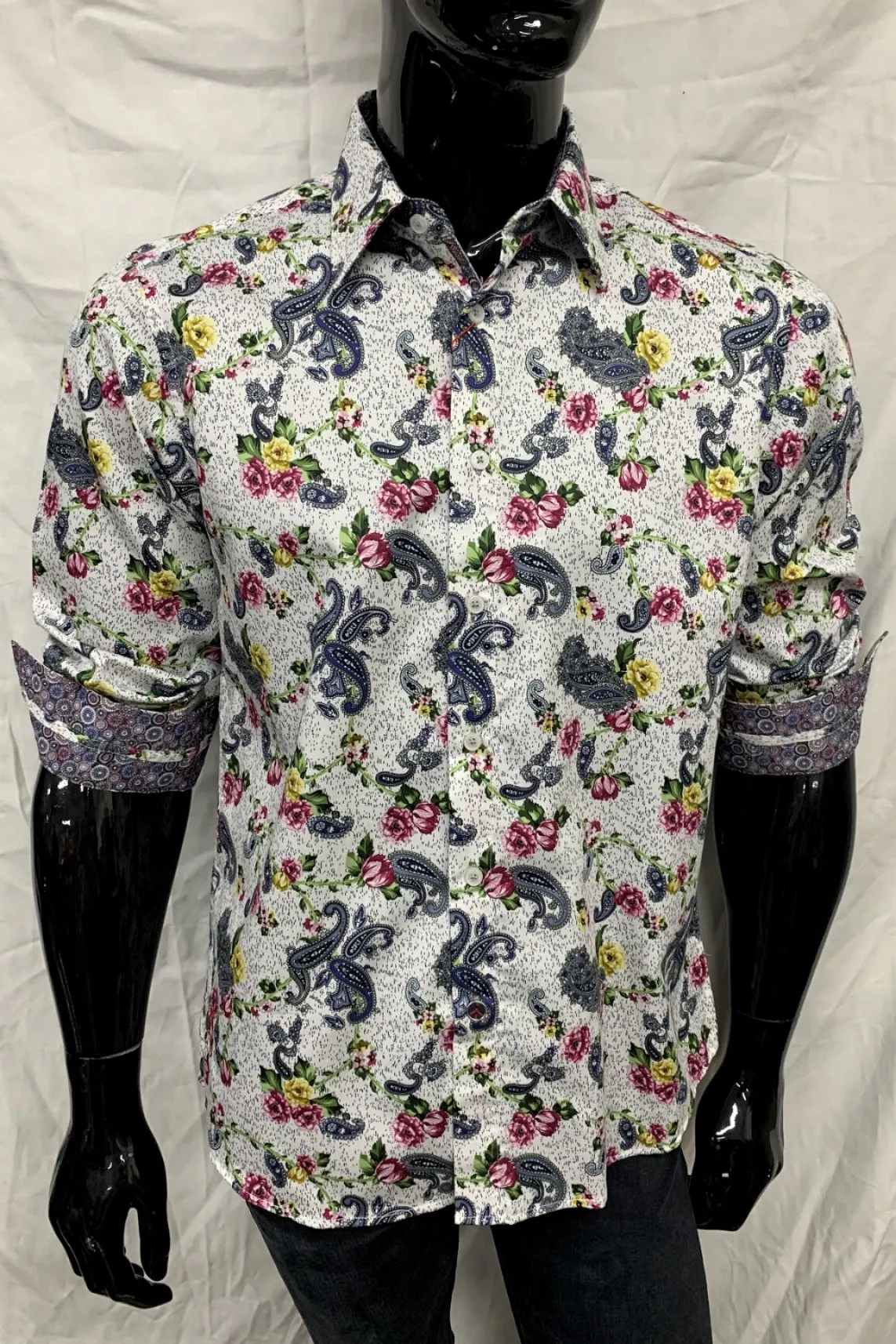 John Lennon Mens Hampshire Paisley Shirt - White