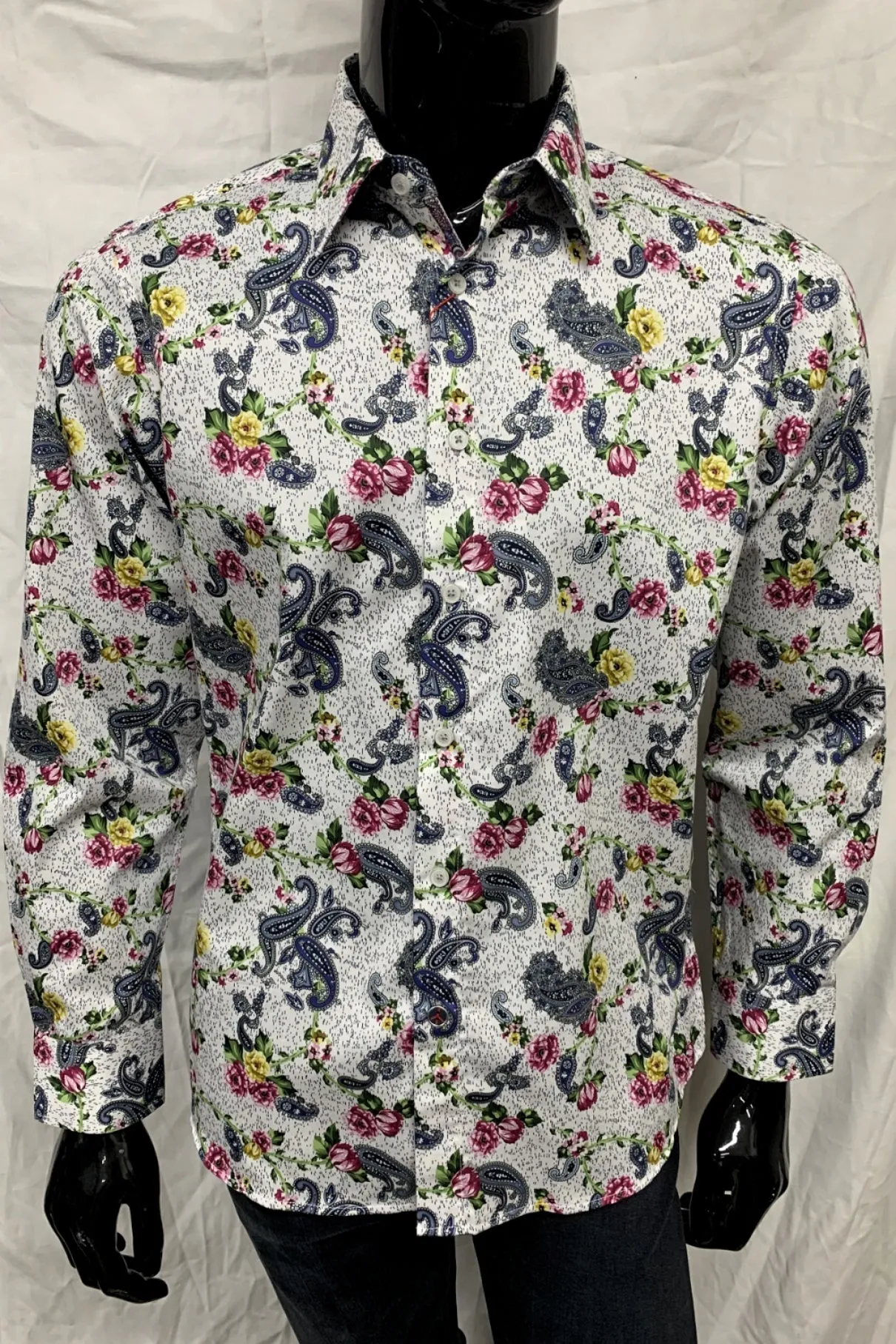 John Lennon Mens Hampshire Paisley Shirt - White