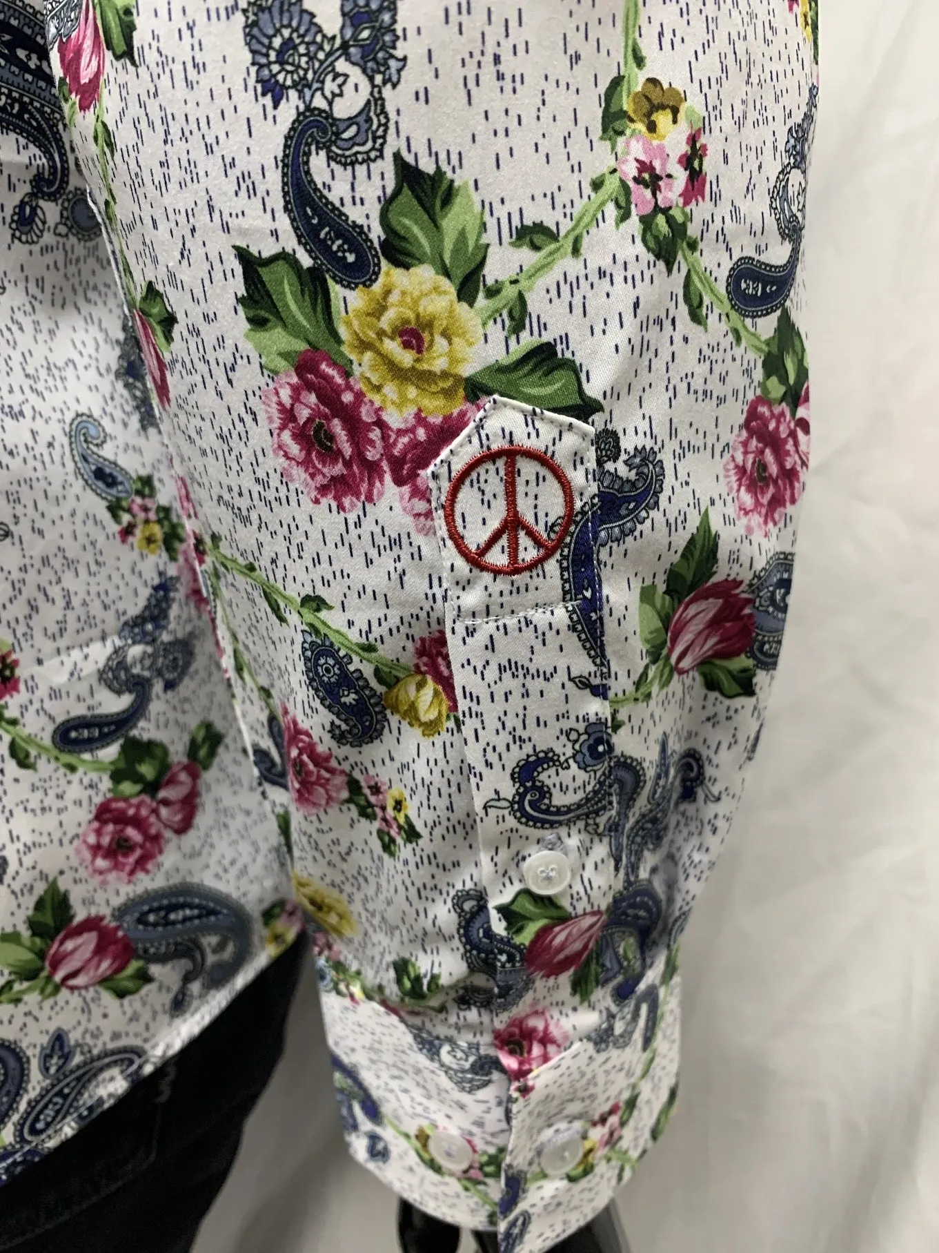 John Lennon Mens Hampshire Paisley Shirt - White